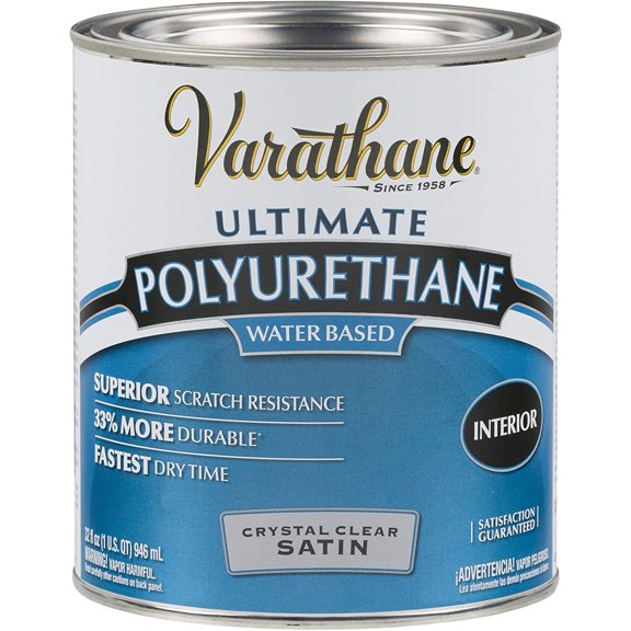 Varathane Ultimate Polyurethane Satin - Durable Water-Based Finish - Quart