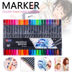 Water Based Washable Marker Pens Smooth Drawing Painting Markers for Creative Art Illustration Coloring Projects Bright Ink Easy Clean Use,art markers,B,1 Box/24Colors