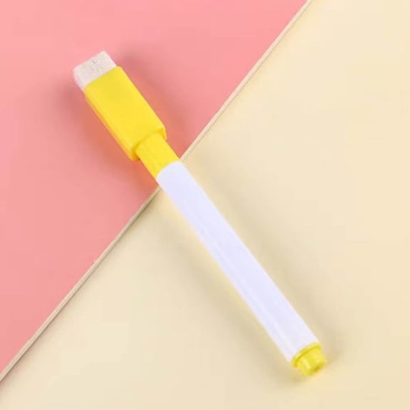 Water-Based Whiteboard Marker Pen With Built-In Eraser For Teaching & Training (Yellow-As Shown)#5598