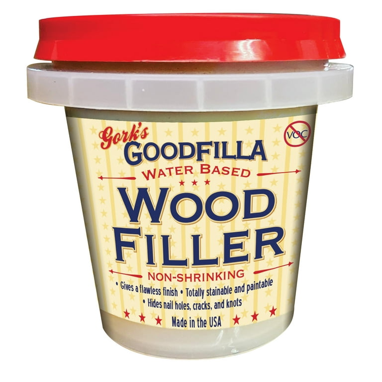 Water-Based Wood & Grain Filler - Ebony - 8 oz By Goodfilla