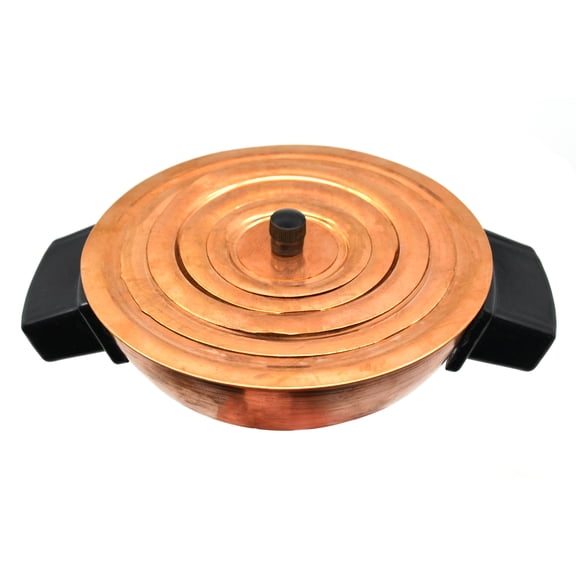 Water Bath, 100ml Capacity, Hemispherical with Set of Concentric Rings, Two Handles, Sheet Copper - Eisco Labs