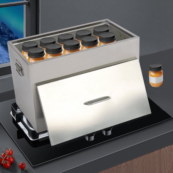 Water Bath Canner, 15 Quart Stove Canner Pot with 2 Canning Racks Water Bath Canning Pot with Rack and Lid 304 Food Grade Stainless Steel Large Stock Pots for Tomatoes, Pickles, Fruits