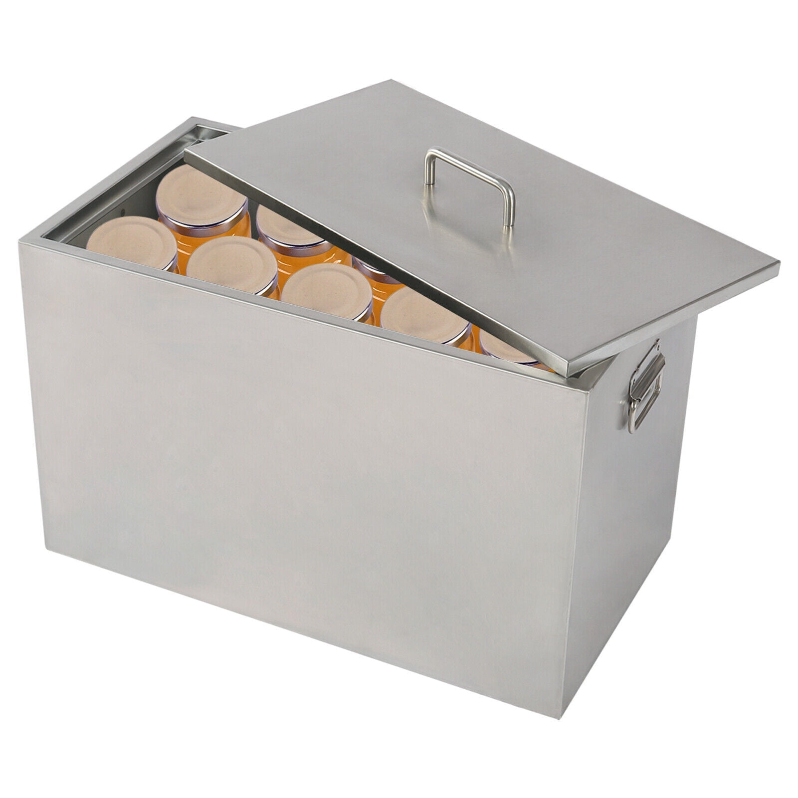 Water Bath Canner with 2 Canning Racks 50L 13.2Gal Commercial Canning Pot with Lid Rectangle Stainless Steel Boiling Water Canner Stove Top Canner Pot Large Water bath Canner Good Heat Conductivity Wa...
