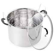 Water Bath Canner with Glass Lid, Induction Capable, 21.5Qt, Stainless Steel