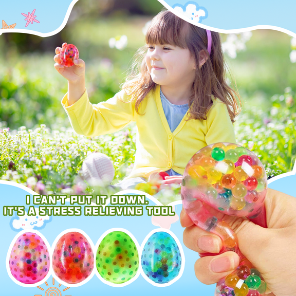 Water Bead Stress Ball – Expanding Squeeze Ball for Anxiety Relief (Random Color)
