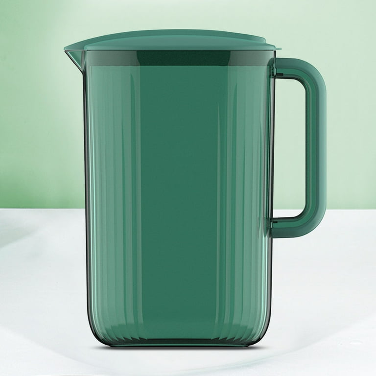Large Plastic Water Pitcher with Lid Square Water Carafe with Lids Dishwasher Safe Plastic Pitcher Water, Tea, or Juice Containers with Lids for