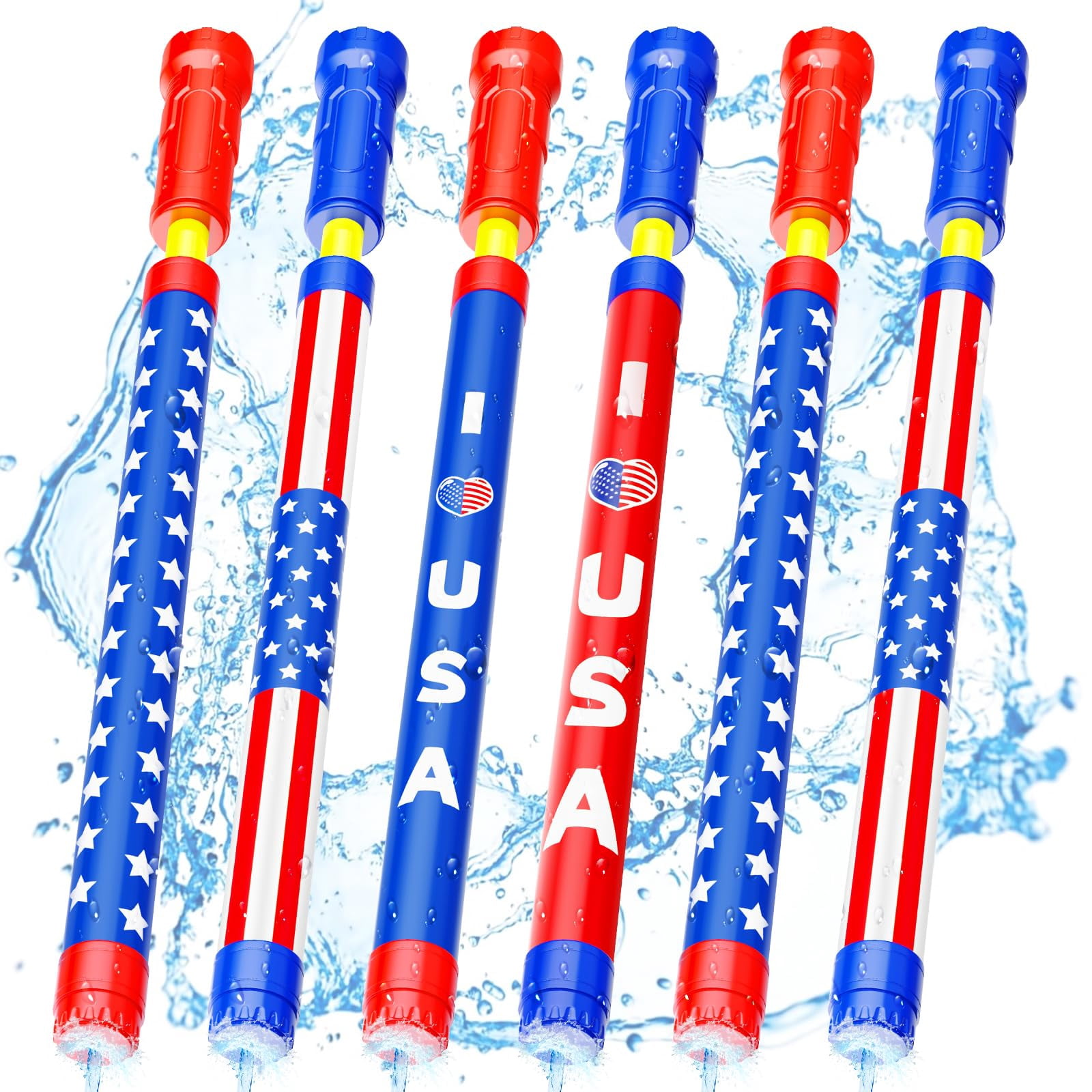 Water Blaster Independence Day-6 Pack Outdoor Summer Play Toys