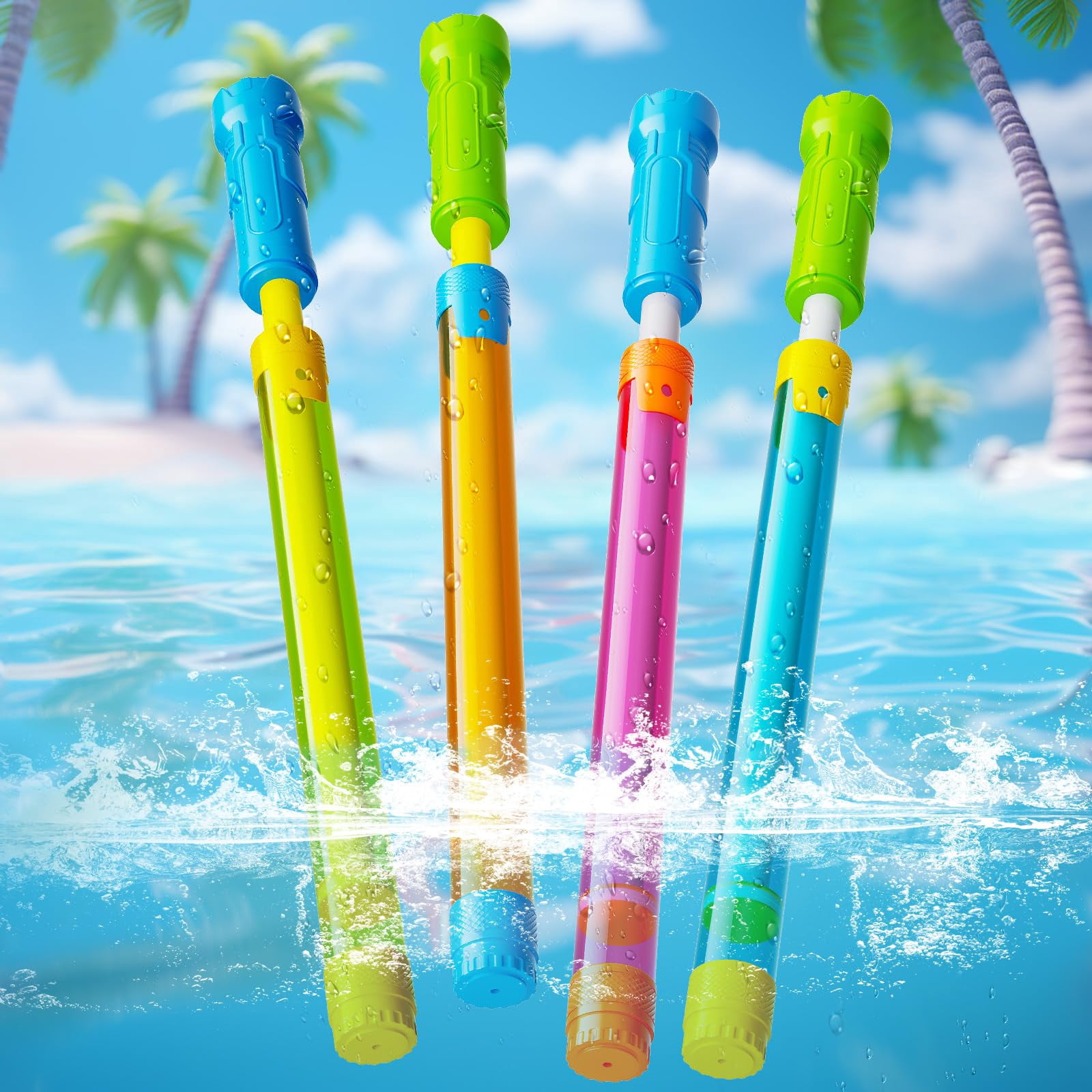 Water Blaster Squirt Toys 4 Pack Outdoor Summer Play
