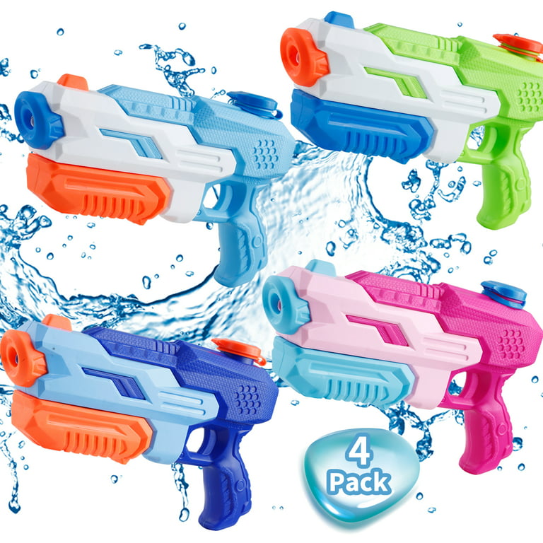 6 PCs 7 Water Gun, Water Gun for Kids, Water Squirt Gun Toy , Shoots 20  Feet