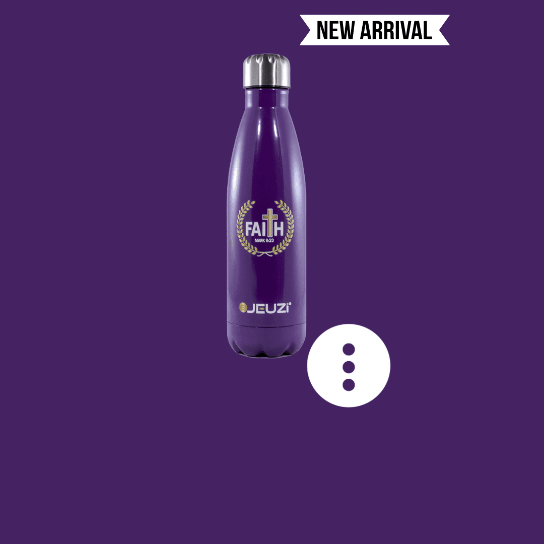 Water Bottle 17oz Insulated Stainless Steel BPA Free, Omega  Purple JEUZi-NEW
