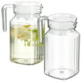 thumbnail image 1 of Water Bottle,2 Pcs Pot Beverage Carafe Plastic Pitcher Clear Container With Lid Hot Cold Water Jug Cold Water Pitcher Water Jug With Handle Drink Fridge Milk At Night Cold Water Bottle, 1 of 8