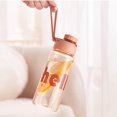 thumbnail image 1 of Water Bottle 22oz (650ml), Clear Water Bottle with Spout Lid and Carry Handle, Reusable, Hiking Water Bottle Suitable for Travel, Outdoors, Gym, Travel, Home, Pink, 1 of 5