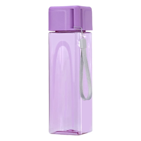 Water Bottle 500ML Right-Angled Polymer Cup, Clean Style Transparent Water Glass for Daily Use, Portable Sports Water Bottle for Outdoor Student