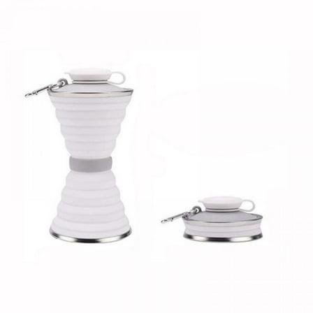 Water Bottle BPA Free Reuseable Silicone Foldable Leak Proof Portable Cup 4.89 oz Sports Cup