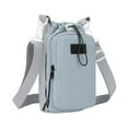 thumbnail image 1 of Water Bottle Bag Crossbody Holder with Phone Pocket for Walking Hiking Insulated Carrier Purse with Adjustable Strap, Blue, 1 of 6