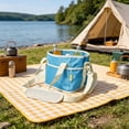 thumbnail image 1 of Water Bottle Carrier Bag, 4 Compartment Drink Bag with Adjustable Strap, Crossbody Insulated Bottle Carrier for Hiking Picnics Sports Family Outings and Daily Use, 1 of 9