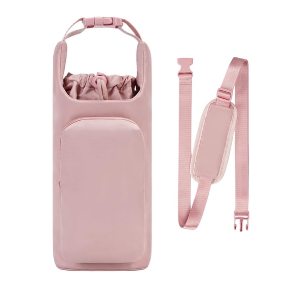 Water Bottle Carrier Bag with Phone Pocket 32oz 40oz Tumbler Insulated Water Bottle Holder with Adjustable Shoulder Strap Carrier Sling Bag