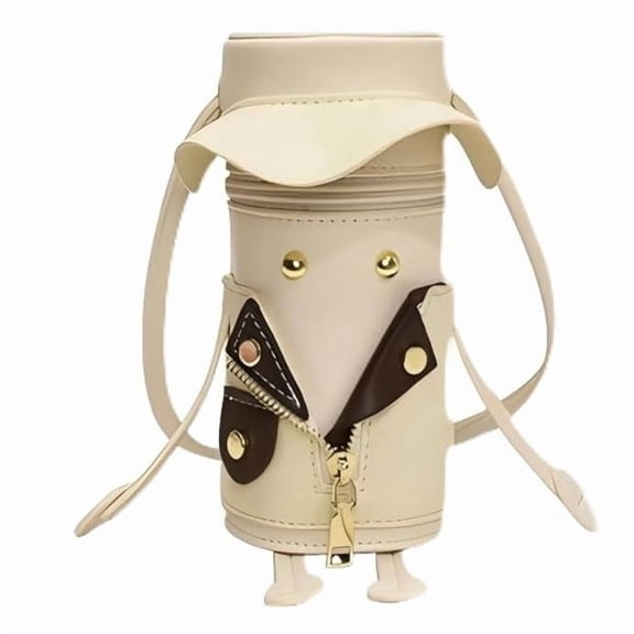 Water Bottle Carrier Bag with Shoulder Strap - Drink Holder for Bottles, Fashionable Outdoor Tote Insulated Sleeve for Hiking Travel