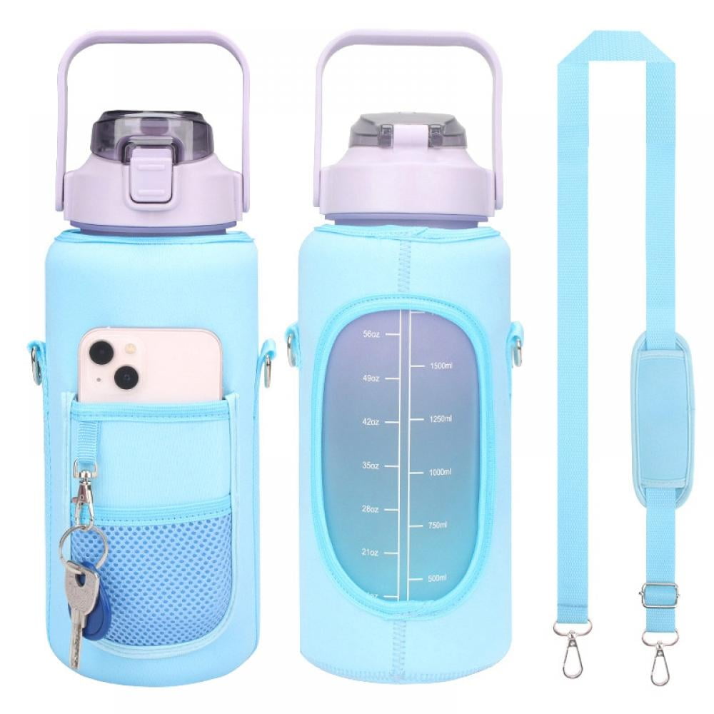 Water Bottle Carrier Bags with Adjustable Shoulder Strap Insulated  Crossbody Water Bottle Holder Sports Water Bottle Case Sleeve Pouch with 2  Pocket
