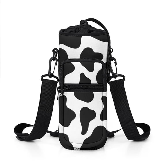 Water Bottle Carrier Holder Sling Bag Sleeve 25/32/40/64 Oz Insulated Sling Sleeve Case Cover with Strap Pockets for Men/Women Boys Girls