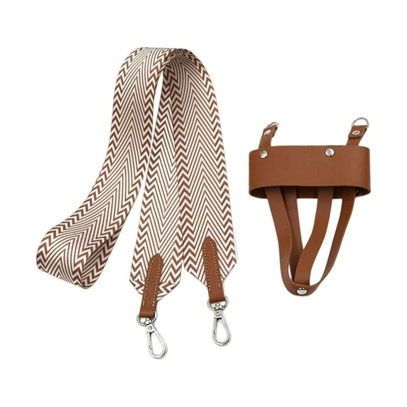 Water Bottle Carrier Water Bottle Sleeve Portable PU Leather Pouch Water Bottle Carrying Case Tumbler Carrier for Backpack Walking Brown