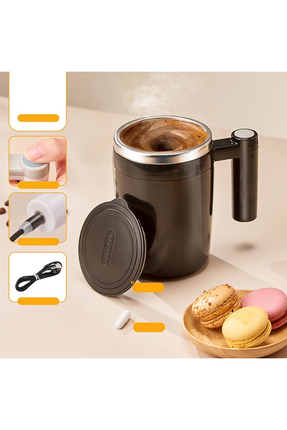 Water Bottle Clearance! Creative Portable Rotating Net Red Automatic Stirring Cup Household Lazy Version Stainless Coffee Cup 1 Cup