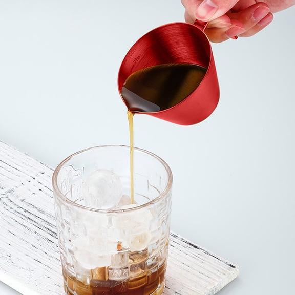 Water Bottle Clearance! Shot Cups Measuring Cups with Handle Stainless Metal Cups | Accurate Shot Cups with Scale for Coffee Shops Cafes and Home Brewing Enthusiasts 1 Coffee Cup