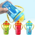 thumbnail image 1 of Water Bottle Clearance! Spring Park Double Handle Kids Water Bottle with Lid for Toddler Kids 1 Water Cup, 1 of 9