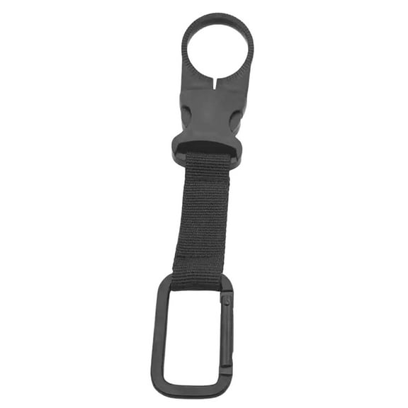 Water Bottle Clip | Carabiner Water Bottle Belt Clip, Heavy-Duty Nylon Holder for Hiking & Cycling - Quick-Attach Hydration Solution for Gym Camping & Outdoor Adventures Black