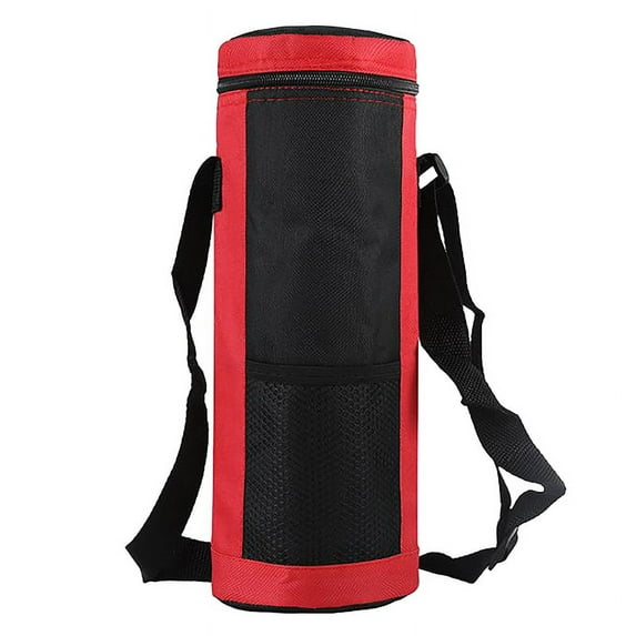 Water Bottle Cooler Tote Bag Universal Water Bottle Pouch High Capacity Insulated Cooler Bag Outdoor Camping Hiking,Red,1 * water bottle bag,red