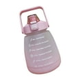 thumbnail image 1 of Water Bottle, Dienrx 1300Ml Pink Large Capacity Pop-Up Straw Sports Cup - Leak-Proof Plastic Water Bottle | Wide-Mouth, Portable for Fitness, Outdoor Activities, Young Adults, Sports Enthusiasts, 1 of 4