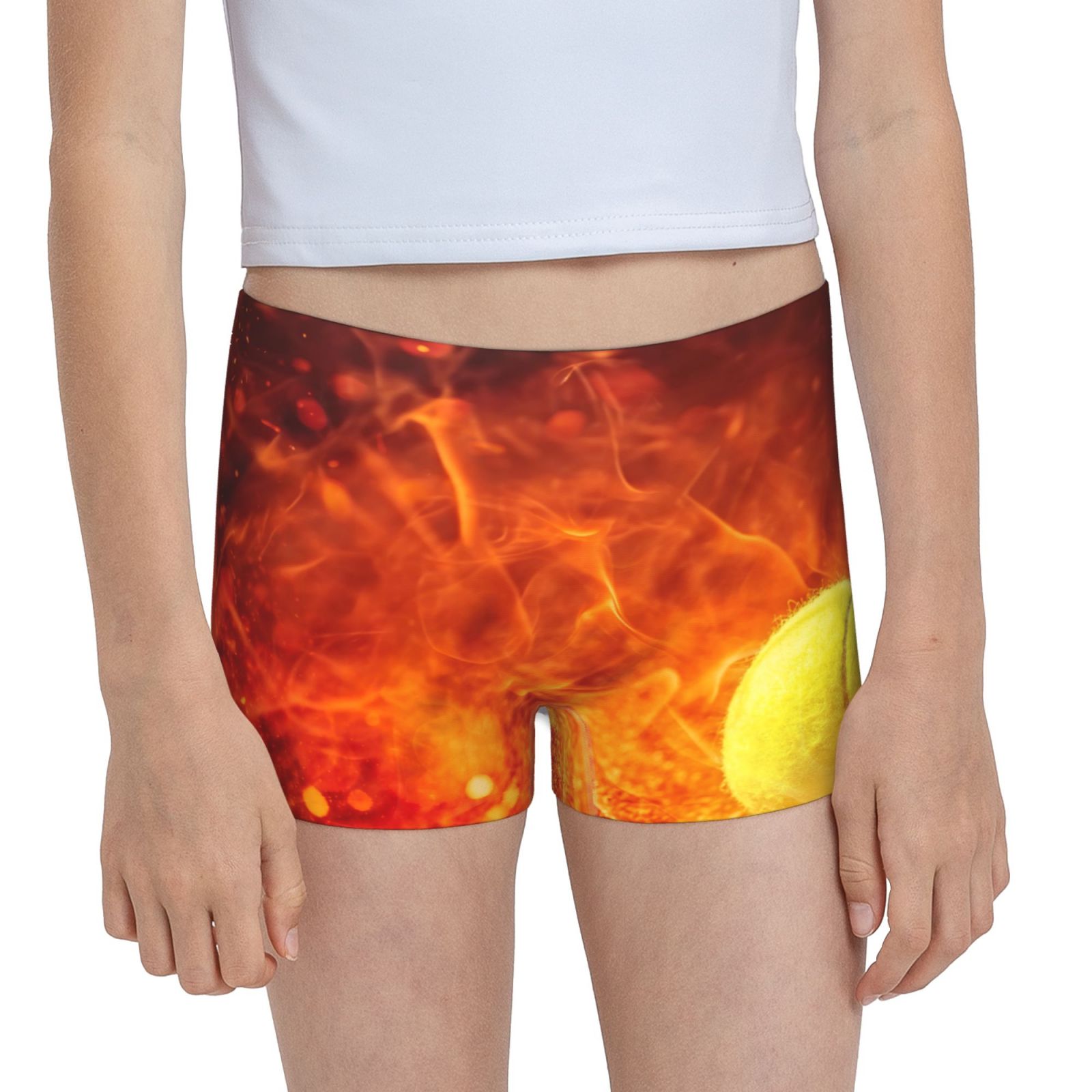 Easygdp Tennis Ball In Fire Girls Hipster Cotton Underwear Little Girls