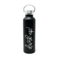 thumbnail image 1 of Water Bottle, Double Wall Stainless Steel Tumbler 750ml 25oz Insulated Thermos Wide Mouth for Hot & Cold Liquids, Travel Thermal Flask for Women with Hand Lettering Drink Up White on Black, 1 of 3