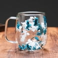 thumbnail image 1 of Water Bottle,Glass Flower Tea Cup 390ml Glass Coffee Cup Insulated Flower Coffee Cup Transparent Cup With Dried Flowers. Tumblers, 1 of 9