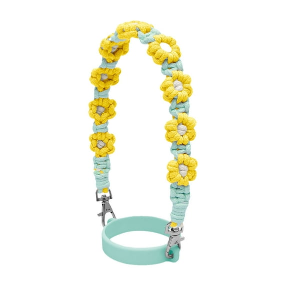 Water Bottle Handle Strap Handmade Flower Sling for 16 40oz Bottles Outdoor Use