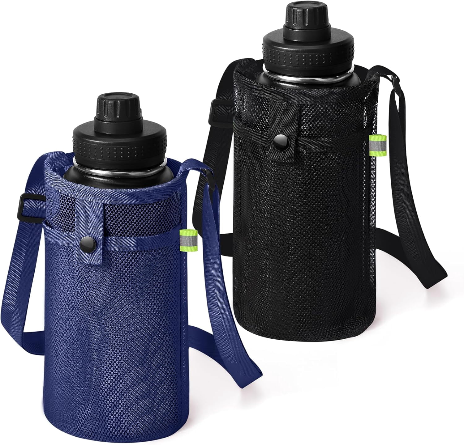 Sac Porte-bouteille Avec Bandoulière Réglable - Nylon Résistant, Poche Extérieure Pour Téléphone, 23x10 Cm, 150 G, Pour Rando, Vélo, Camping (beige, Noir, Rose, Bleu)
