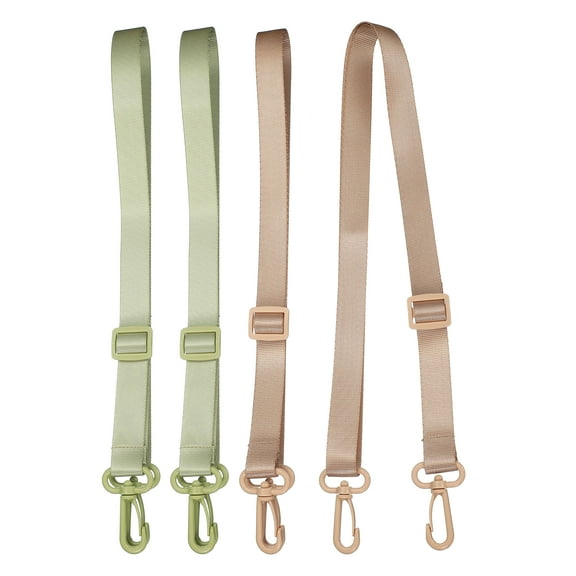 Water Bottle Holder Lanyard, Polyester Water Bottles Sling Strap Adjustable Water Bottles Holder Shoulder for Outdoor Camping Walking, Khaki/2 PCS+Dark Green/2 PCS