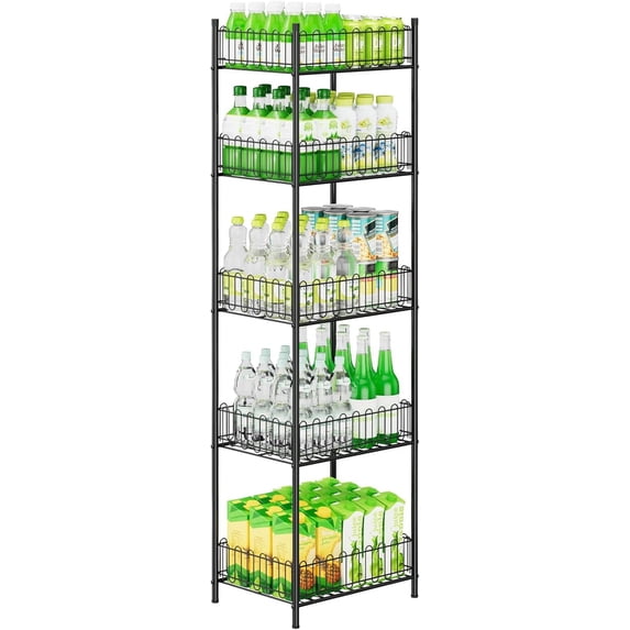 Water Bottle Holder Rack 3 Tier Soda Drink Organizer Vertical Metal ...