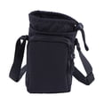 thumbnail image 1 of Water Bottle Holder with Strap Adjustable Strap Crossbody Water Bottle Bag with Front Pocket Drawstring Water Bottle Carrier for Hiking Camping (Black), 1 of 13