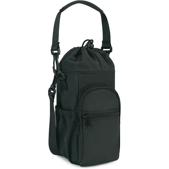 Water Bottle Holder with Strap , NOGIS 32oz 40oz Insulated Water Bottle Carrier Sling Bag with Phone Pocket Water Bottle Sleeve for Walking Hiking Camping