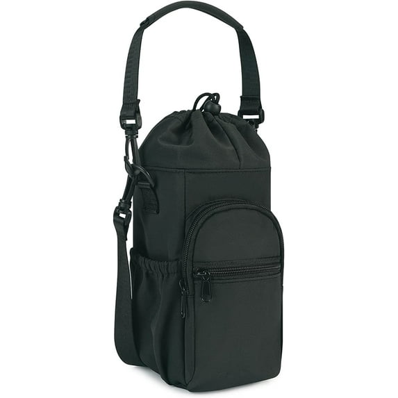 Water Bottle Holder with Strap , NOGIS 32oz 40oz Insulated Water Bottle Carrier Sling Bag with Phone Pocket Water Bottle Sleeve for Walking Hiking Camping