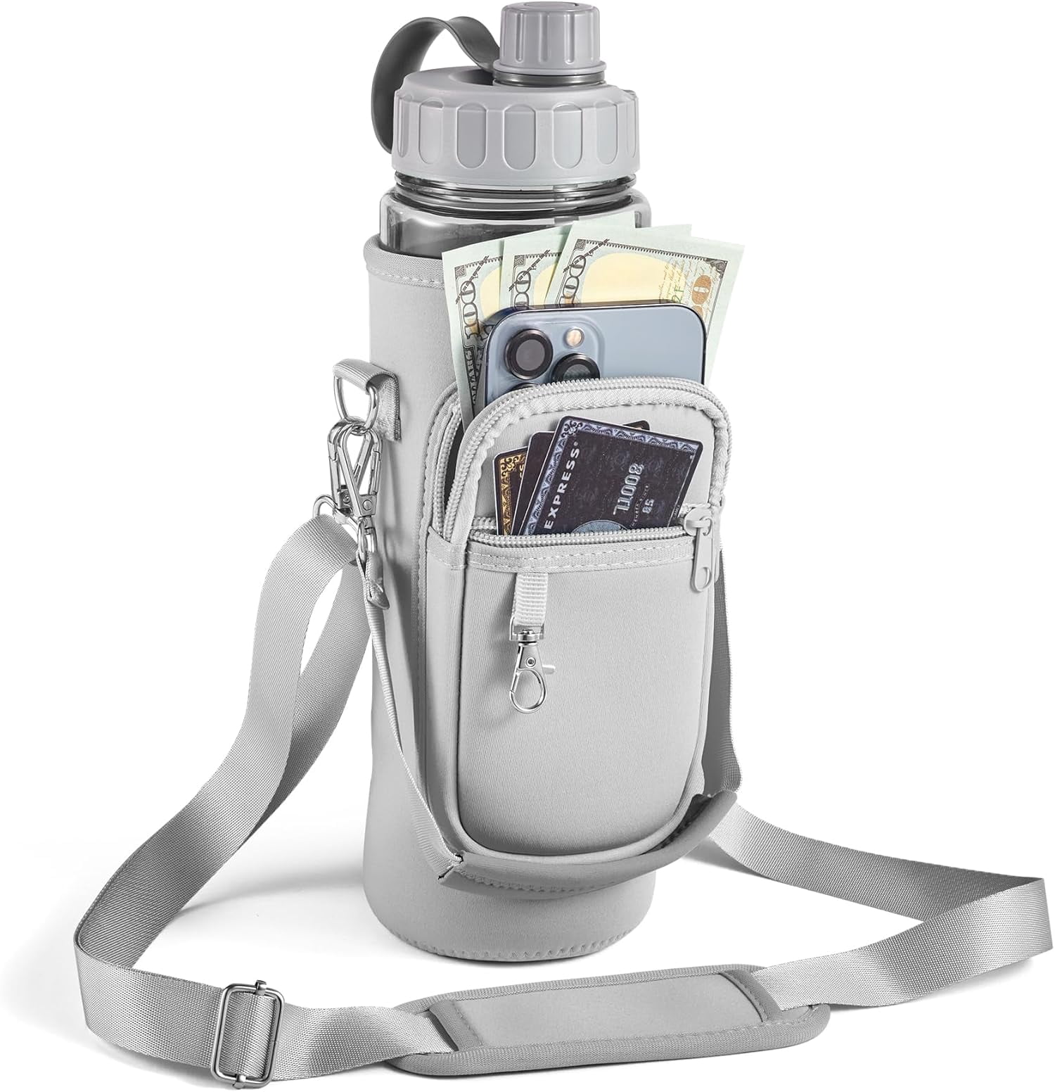 Water Bottle Holder with Strap,Water Bottle Bag,32/40 oz Large Capacity ...