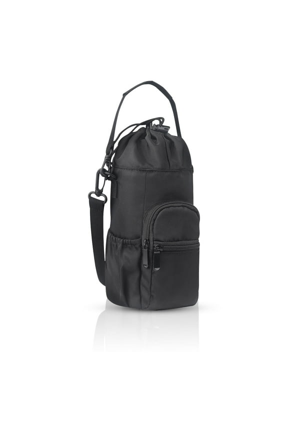 Water Bottle Holder with Strap 32oz 40oz Insulated Water Bottle Carrier Bag Water Bottle Sling Bag Black