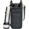 thumbnail image 1 of Water Bottle Holder with Strap Water Bottle Carrier Bag Quilted Puffer Sling Purse Crossbody Bag, 1 of 6