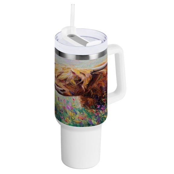 Water Bottle Insulated Tumblers Water Cup Water Jug Coffee Cup Travel Water Bottle Durable and Fashionable Highland Cow and Calf