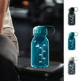thumbnail image 1 of Water Bottle with Marker,500ml Capacity Portable Plastic Sports Water Drinking Cup,Gym Water Bottle with Handle,Reusable Leakproof Sports Water Bottle for Travel Yoga Camping - BPA Free, 1 of 7