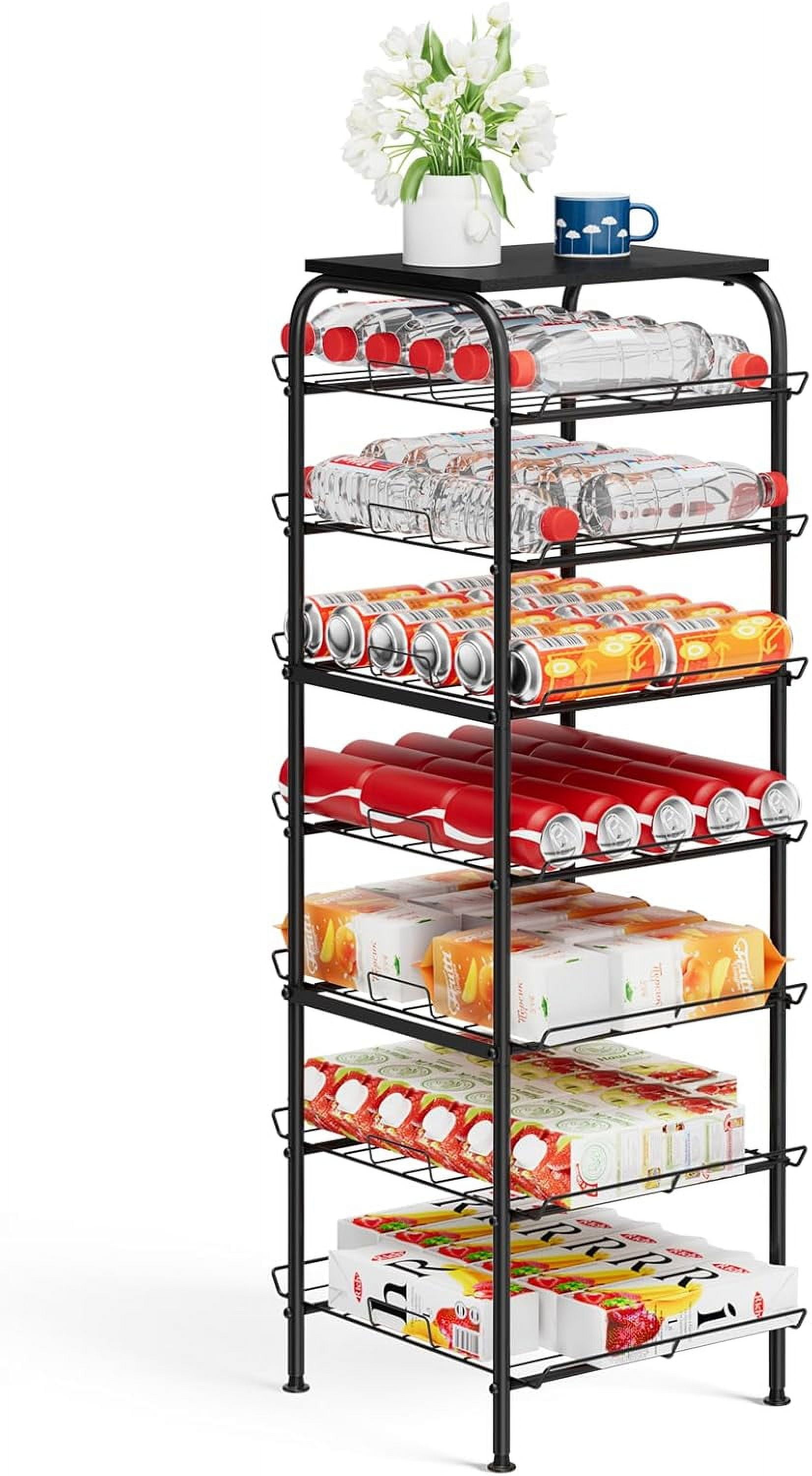 Water Bottle Organizer 7 Tier Free Standing Water Bottle Holder Stand ...