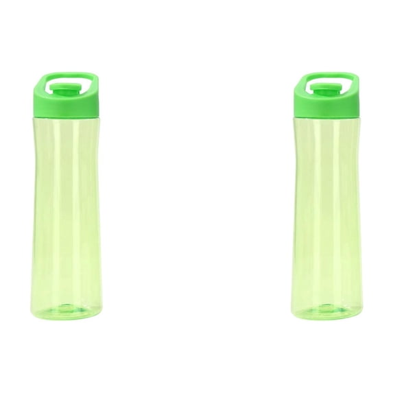Water Bottle Outdoor Cup with Chug Lids,10.69 Inches Portable Drinkware Plastic Sports Bottle,Lightweight Leakproof Sports Bottle for Gym Travel Office and Daily Use,Green-2Pcs