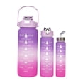 thumbnail image 1 of Water Bottle Plastic Gradient Color Matte Finish Style 4 for Home & Office Use BPA Free Food Grade Material Durable Construction Leak Proof Design Easy to Clean Dishwasher Safe Reusable, 1 of 8