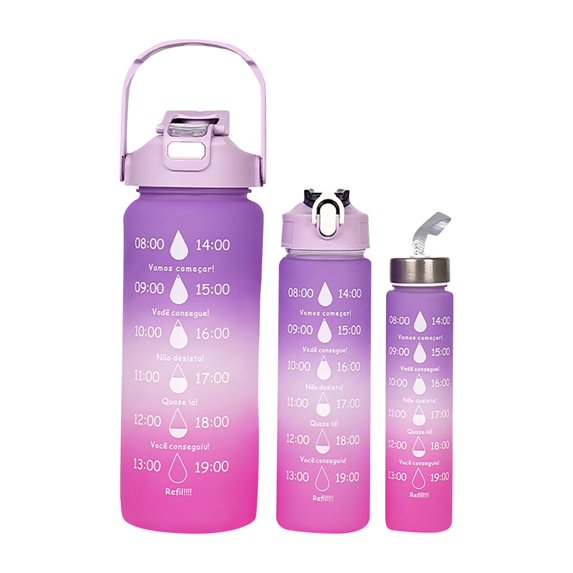 Water Bottle Plastic Gradient Color Matte Finish Style 4 for Home & Office Use BPA Free Food Grade Material Durable Construction Leak Proof Design Easy to Clean Dishwasher Safe Reusable
